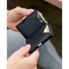 Exentri Black Leather pénztárca